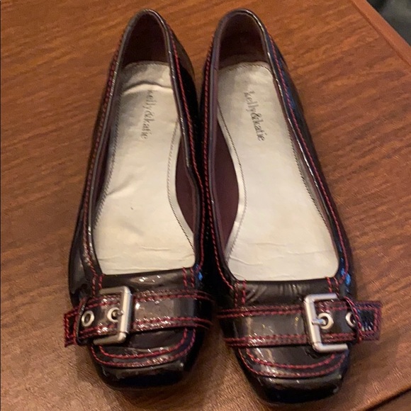Kelly & Katie Shoes - Kelly & Katie Isabelle flats - cordovan PATENT